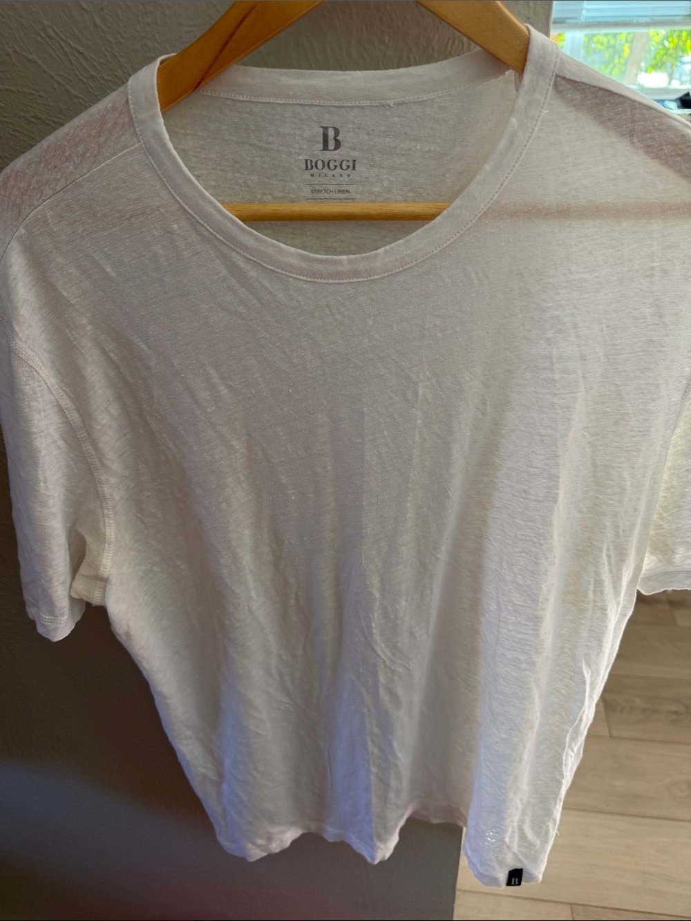 Boggi Milano Stretch Linen T-Shirt European Large fits like a US Medium